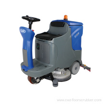 Easy operation ride on electric floor cleaning machine